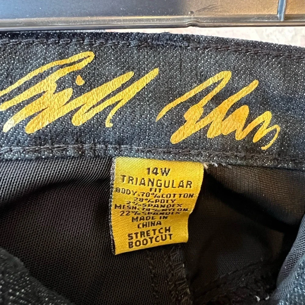 Bill Blass Jeans Women’s 14W Blue Bootcut Stretch Dark Denim Cotton Blend - Picture 5 of 5